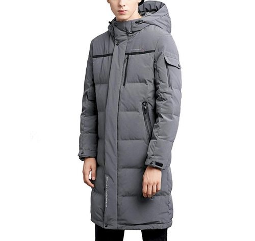 Abrigo largo de la marca Bosideng color gris (color negro también disponible).