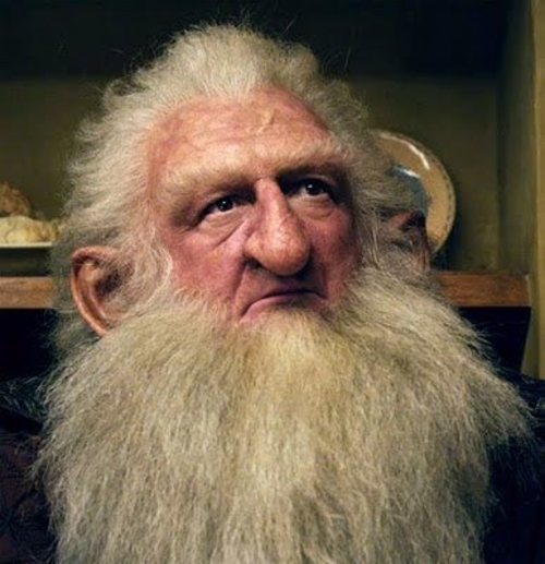 Ken Stott, en el papel de 'Balin' en la película 'El Hobbit', con una barba 'Old Dutch' que como decimos, ya es un estilo pasado de moda