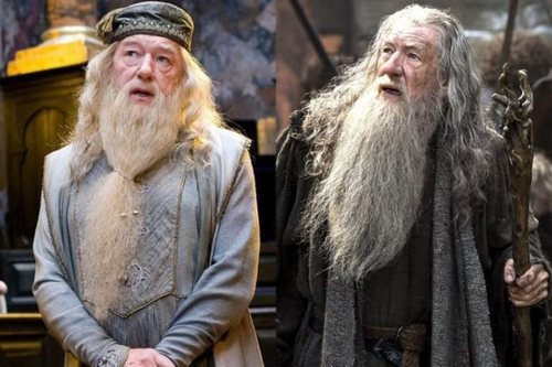 Gandalf y Dumbledore, dos barbas idénticas.