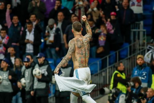 Sergio Ramos tiene toda la espalda tatuada