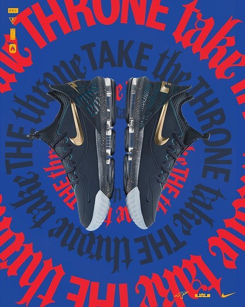 Cartel promocional de las Nike LeBron 16 Low Titan 'Agimat'.