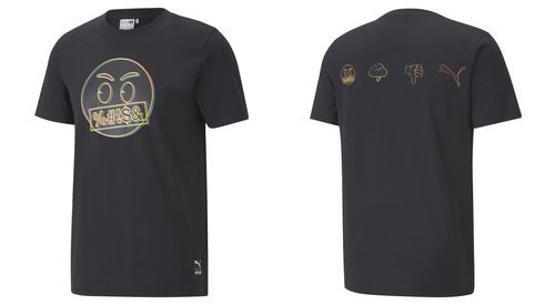 Camiseta Puma x emoji Tee negra.