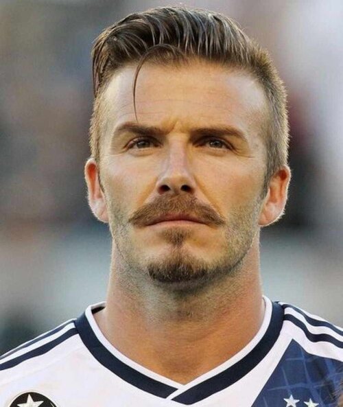 Beckham con barba Van Dyke cuando era jugador de los Galaxy