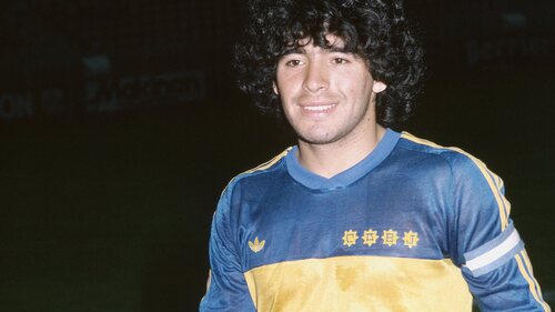 Maradona, con la camiseta de Boca de 1981